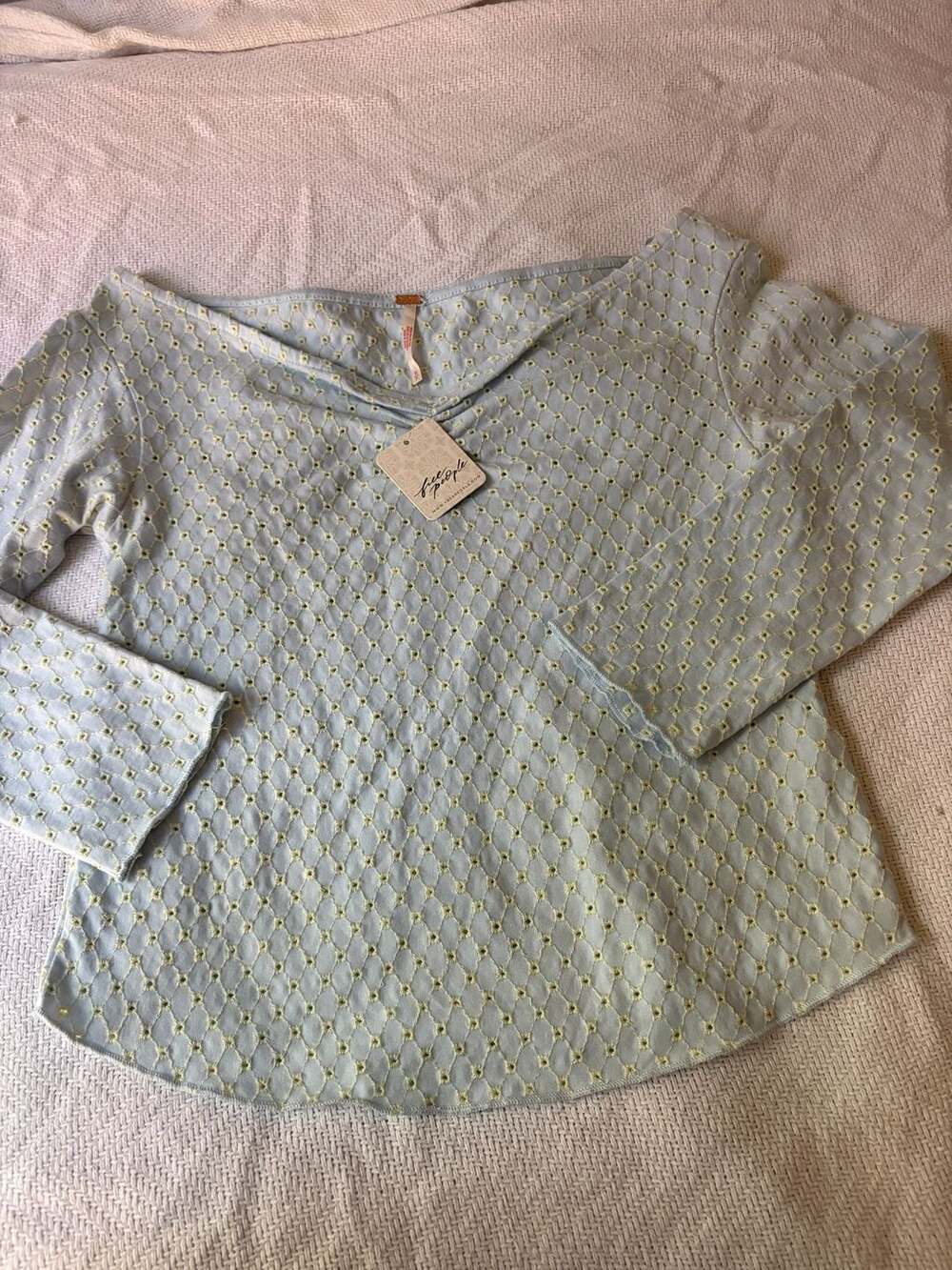 Free People Gia Eyelet Top